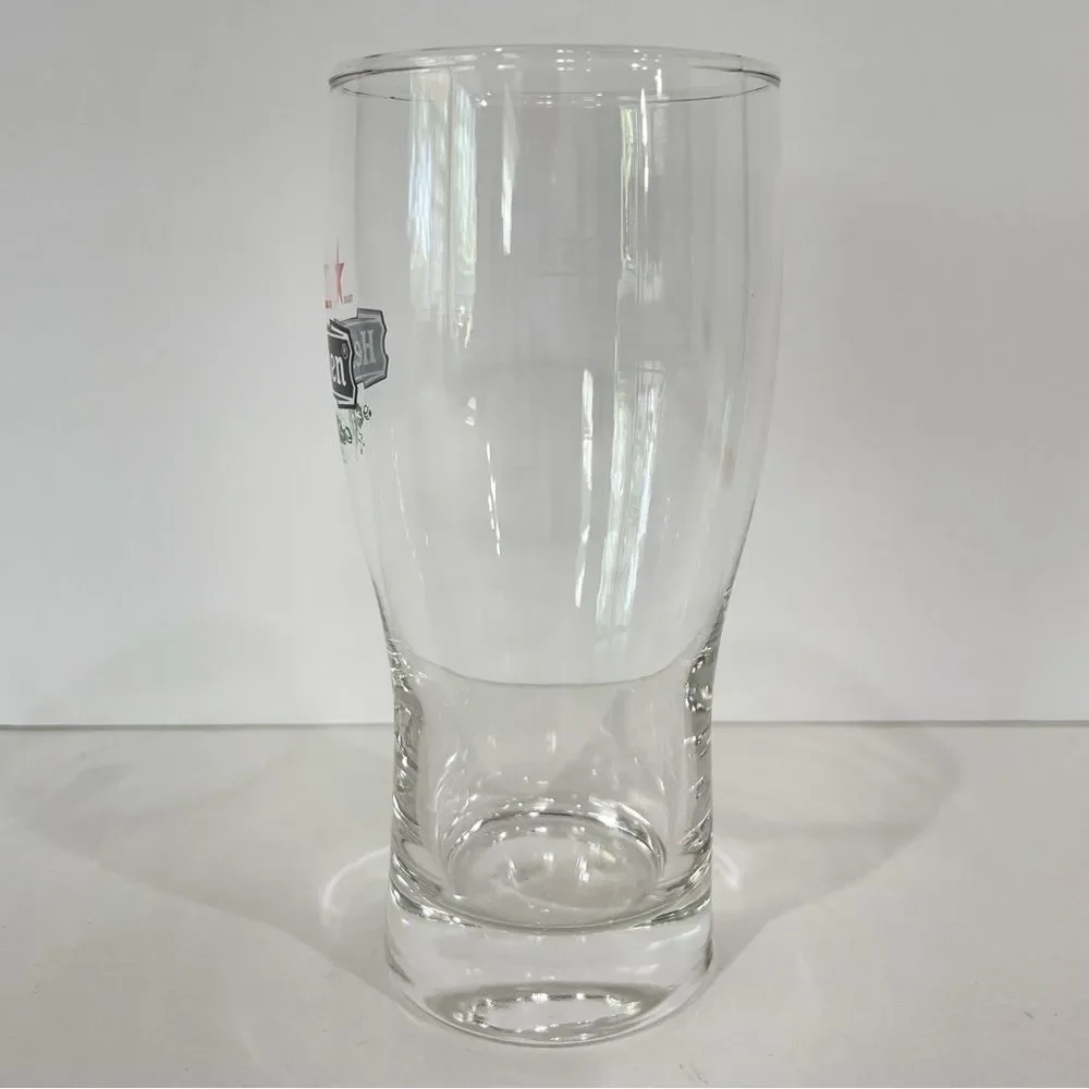 Heineken Beer Pilsner Glass Etched Clear .25L Logo Branded Red Star Barware Bar